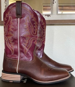 Ariat Olena Carmel Rouge Western Cowgirl Cowboy Boots Women 10 B 10044441 NEW - Picture 1 of 8