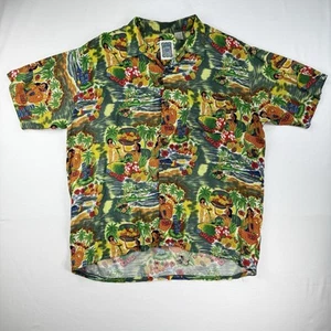 Ocean Current 100% Rayon Hawaiian Hula Floral VTG Shirt Men’s Size Medium - Picture 1 of 9