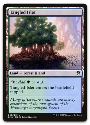 Tangled Islet #258 (LP) Dominaria United DMU Magic MTG - Image 1 of 2