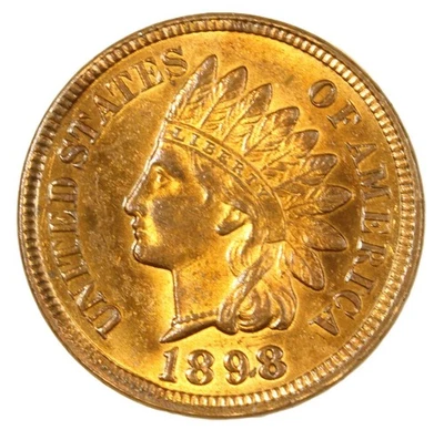 1898 RB Indian head cent - Image 1 of 4