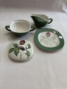 Vintage TS & T Porzellan Zuckerdose und Milchkännchen Jack-In-The-Pulpit Design 50er Jahre - Bild 1 von 13