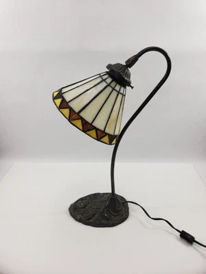 Tiffany Style Stained Glass Gooseneck Desk Lamp 17" Accent Lamp - Image 1 of 4