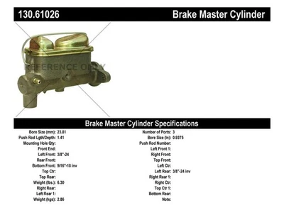 Cilindro mestre de freio serve 1966-1972 Mercury Comet Cyclone Cyclone, Montego CENT - Imagem 1 de 2
