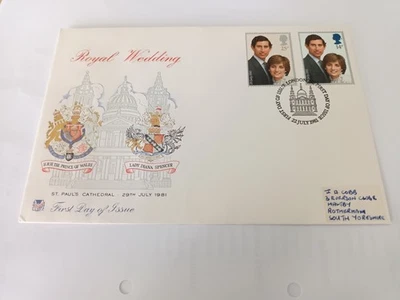 GB STAMPS RARE FIRST DAY COVER 1981 ROYAL WEDDING LONDON - Image 1 of 2