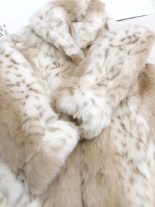 Pamela Mccoy Collection Faux Fur Coat Long 50 Inch Animal Print  - Picture 1 of 16