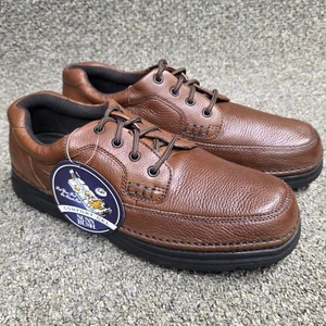 NEW Nunn Bush Cameron Moc Toe Oxford Brown Tumbled Leather Shoes Size 12 M - Picture 1 of 18