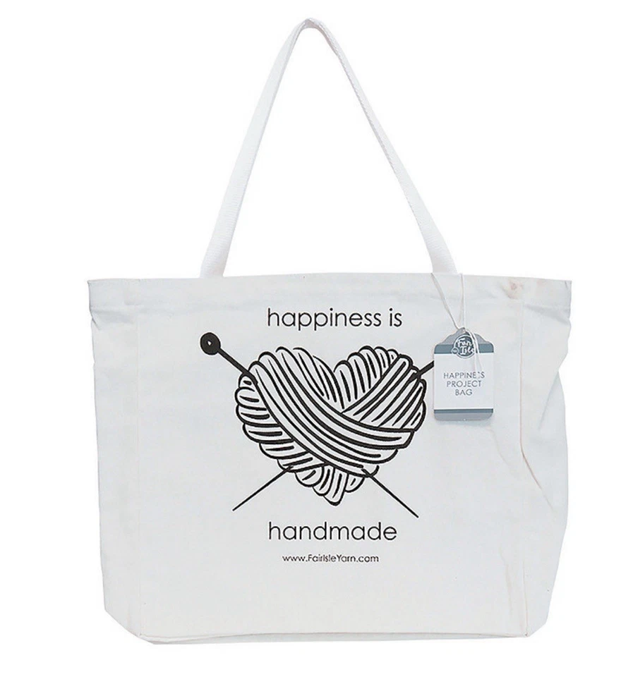 Fair Isle® Happiness Is Handmade Canvas Project Bag - Image 1 of 2