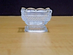 FOSTORIA HARTFORD CLEAR EAPG SQUARE PEDESTAL OPEN SALT CELLAR c1900-1910 - Picture 1 of 6