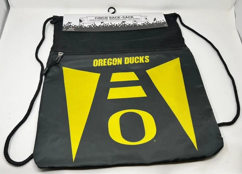 Oregon Ducks Black/Yellow CFB Official Cinch Back-Sack NWT Cover