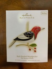 Hallmark Keepsake Beauty of Birds 2009 Red Headed Woodpecker Ornament New