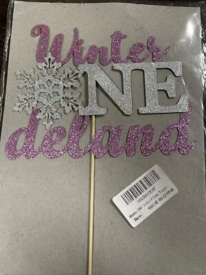 Invierno Onederland Invierno Primer Cumpleaños Copo de Nieve Pastel Topper 1ª Fiesta Decoración Foto 1 de 3
