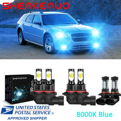 Combo de faros LED altos bajos + faros antiniebla 8000K para Dodge Magnum 2005-2008 Foto 1 de 4