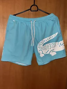 Lacoste Quick Dry Croc Print Taft Blau Swim Trucks Herren Gr. Medium - Bild 1 von 9