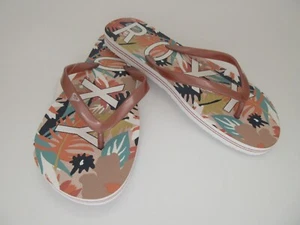 Roxy Women's Flip Flop Sandal Starfish V Multi White Lettering Various Sizes NWT - Picture 1 of 5