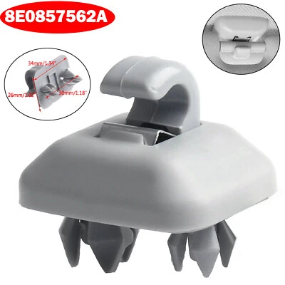 Sun Visor Clip For Audi A3 A4 A5 A7 Q3 Q5 B6 B7 B8 S4 S5 TT RS3 8E0857562A Grey - Image 1 of 4