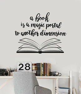 Book Quote Vinyl Wall Decal Reading Room Book Shop Art Decor Stickers (ig5297) - Picture 1 of 3