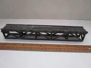 Vintage Pro Wood Built HO 1/87 Scale Girder Bridge Building For Train Layout - Picture 1 of 4