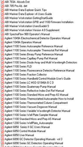 Lab Equipment Operational Manuals - Over 1000 various manuals List ...