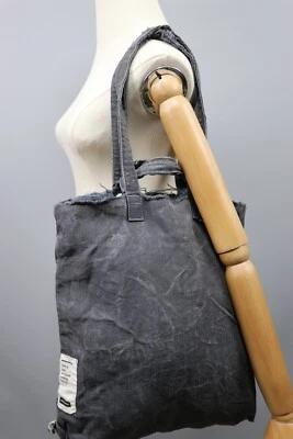FREIDAG E001 KOTKIN Raro Gris Lino Lona Bolso Shopper Tote Hand Bag Talla M Foto 1 de 4