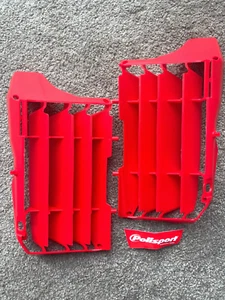 HONDA CRF250 R CRF250 R 2020-2021 POLISPORT RADIADOR LAMAS PROTECTORES DE RUEDA ROJO - Imagen 1 de 1