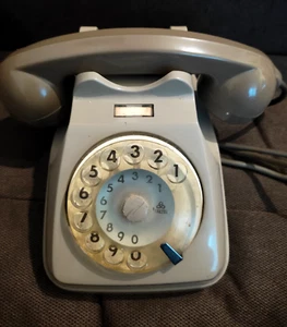 VINTAGE TELEFONO FISSO A DISCO ROTELLA ITALTEL AUSO SIEMENS BIGRIGIO ANNI '70 - Photo 1/5