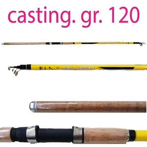 Canna Da Pesca Telescopica Scogliera Mare Surfcasting Beach Ledgering Feeder - Foto 1 di 1