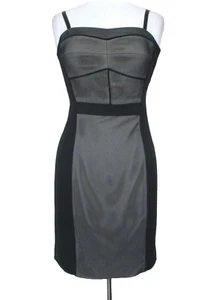 Black Halo Black Bodycon Mini Dress Sexy Sheath Adjustable Strap Size 4 Women - Picture 1 of 6