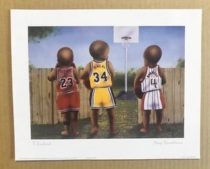 Michael Jordan, Shaq, & Charles Barkley 8x10 Basketball Animated Baby Print - Picture 1 of 1