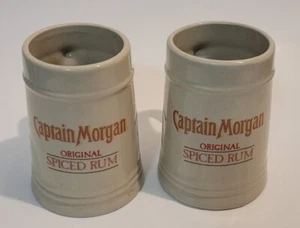 Captain Morgan Spiced Rum Stein Keramik Tassen Vintage 2er Set - Bild 1 von 7