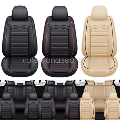 For Infiniti PU Leather 5 Seat Covers Full Set Front & Rear Protector Cushion US - Image 1 of 4
