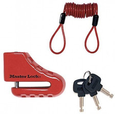 Master Lock 8303EURDPS with Steel Shackle, Red, 5 cm
