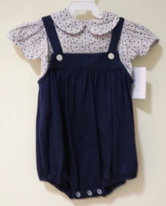NWT Remember Nguyen Romper / Bubble With Floral Top Girl's Size 12 Months - Picture 1 of 3