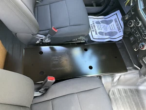 2015 - 2025 Ford F-150 Police Responder Console Mounting Plate Tunnel Bracket - Picture 1 of 6