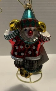 Kurt Adler Clown Polonaise Christmas Ornament Hand Blown Glass Poland - Picture 1 of 5
