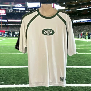 New York Jets NFL Team Apparel Shirt Adult XL Front Embroidered Logo White Green - Picture 1 of 4