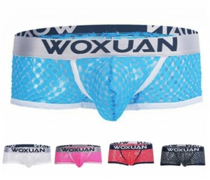 Boxer uomo slip a rete mutandine stampa lettera sportivo sportivo mutandine intimo - Foto 1 di 13