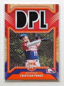 2022 Elite Extra Edition Cristian Perez Orange DPL Materials Relic /199 #DM-CP