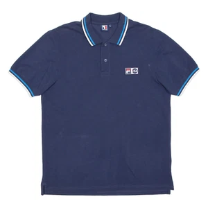 FILA Mens Polo Shirt Blue L - Picture 1 of 6