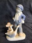 Boy With Geese Figurine Pastel Colours Used Unknown Brand