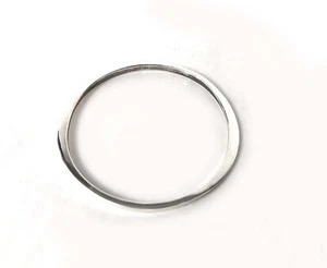 Solid Sterling 925 Bangle Bracelet Flat Alternating Estate Jewelry Find - Picture 1 of 5