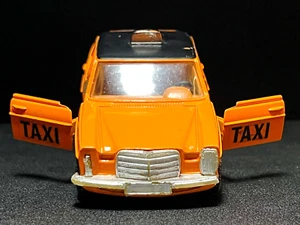 Vtg Corgi Mercedes-Benz 240D Orange Taxi #411 DieCast Man Cave Collectible Desk - Picture 1 of 11