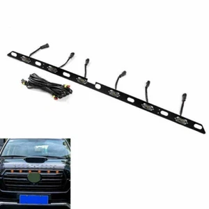 Black Raptor Style Amber Lens Grille LED Lights For Land Cruiser LC200 2016-2021 - Picture 1 of 6