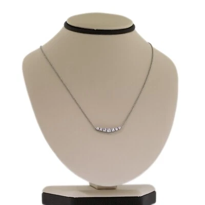 Collar Tiffany & Co. Este Oeste Graduado 7 Diamantes 0.42ctw PT950 Platino Foto 1 de 4