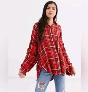 We the free Hidden Valley Oversize Karo verziert Nieten Flanell Neu mit Etikett Small - Bild 1 von 10