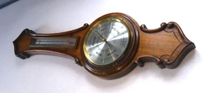 HANDSOME LARGE SIZE VINTAGE 1970s COMITTI OF LONDON BAROMETER THERMOMETER - Picture 1 of 9