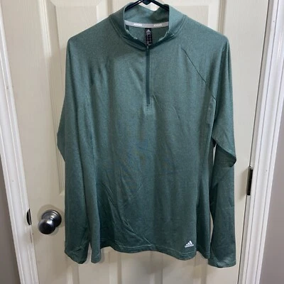 Camisa Adidas Golf Hombre Cremallera Cuarto Verde XL Manga Larga Foto 1 de 4