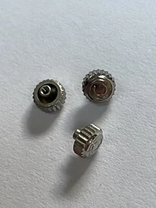 Original Silver Colored Certina Crown 4.00 Dia 2.00 High Stem 0.9mm 2.0-2.5 Tube - Picture 1 of 5