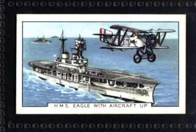 Gallaher The Navy 1937 - HMS Eagle with aircraft up No. 23 - Image 1 of 2