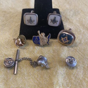 Vintage Authentic Mason Freemason Collection Mother Of Pearl Cufflinks - Picture 1 of 11