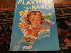 Vtg Playtime For Nancy Wonder Book 1951 Children's Hardcover ADORABLE & FUN - Imagen 1 de 11